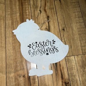 wood easter sign